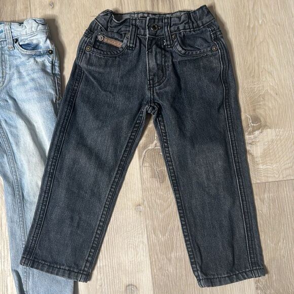 Cat & Jack Skinny Light Wash Jeans, Dark Wash Straight Leg Set Bundle 4 - Picture 3 of 8